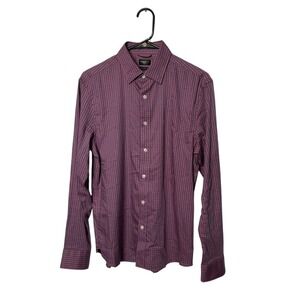 Faherty Movement Shirt Mens Small Pink Blue Gingham Plaid Performance Stretch